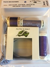 Pack découverte ruban 4mm bleu violet